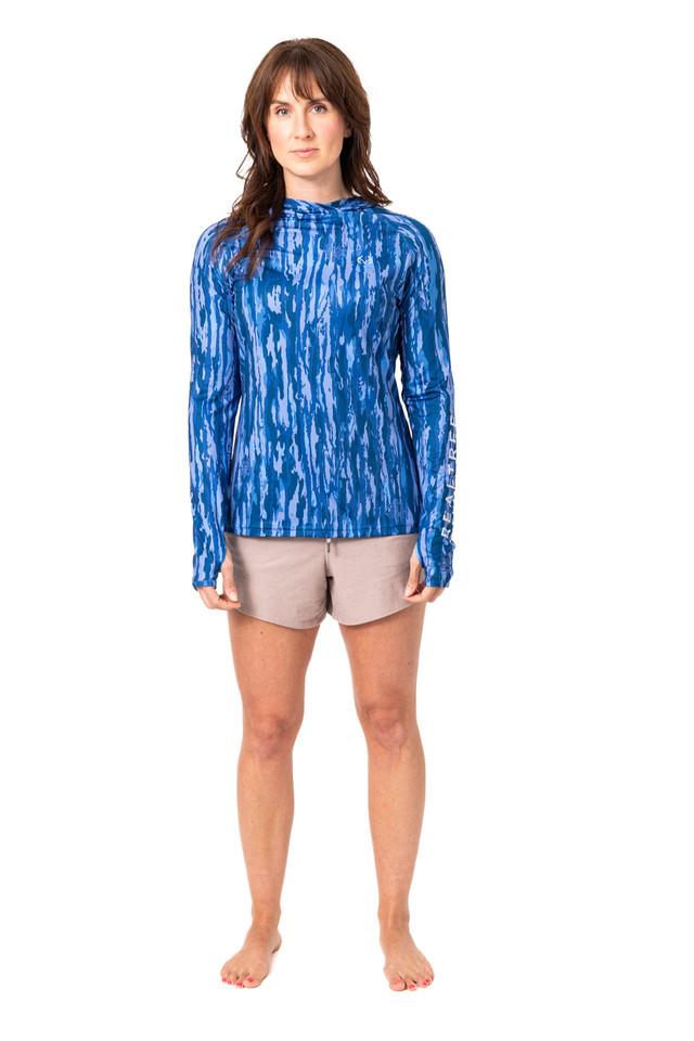 Realtree Realtree Fishing Women's Hooded Blue Shirt | Realtree Original