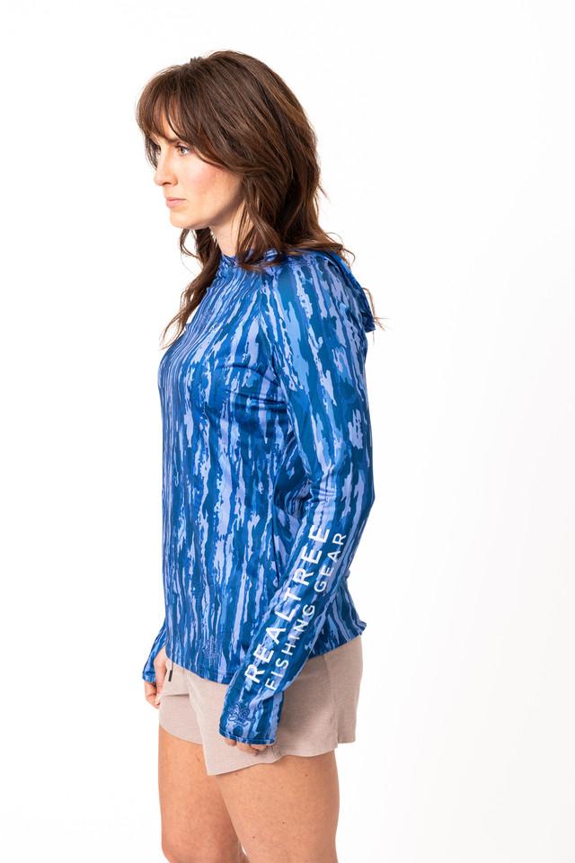 Realtree Realtree Fishing Women's Hooded Blue Shirt | Realtree Original