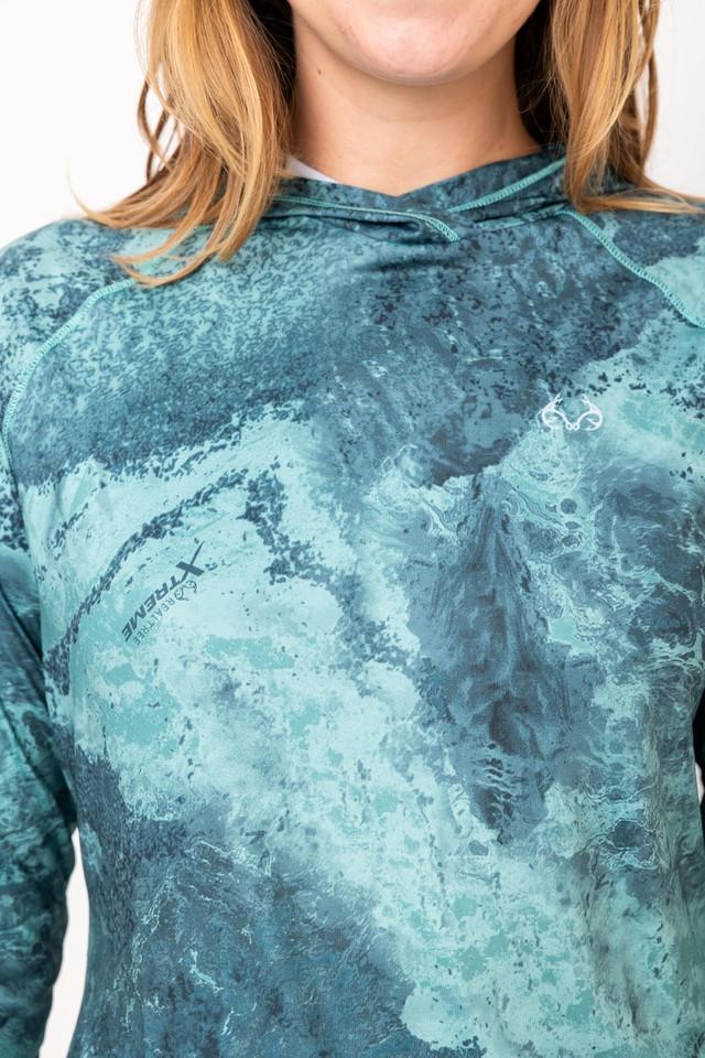 Realtree Realtree Fishing Women's Hooded Emerald Green Shirt | Realtree XTREME
