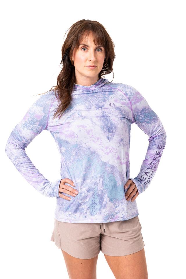 Realtree Realtree Fishing Women's Hooded Lavender Rose Shirt | Realtree XTREME