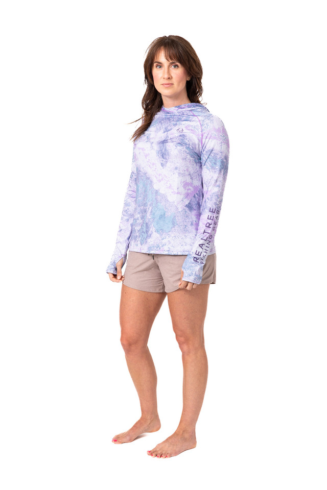 Realtree Realtree Fishing Women's Hooded Lavender Rose Shirt | Realtree XTREME