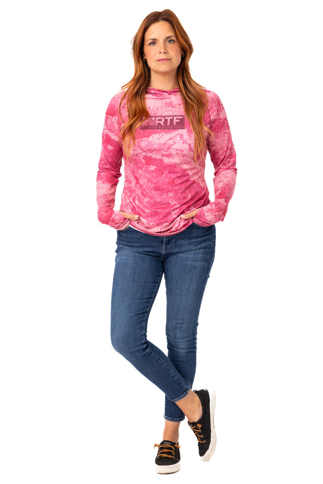 Realtree Realtree Fishing Women's Hot Pink Hooded Shirt | Realtree XTREME