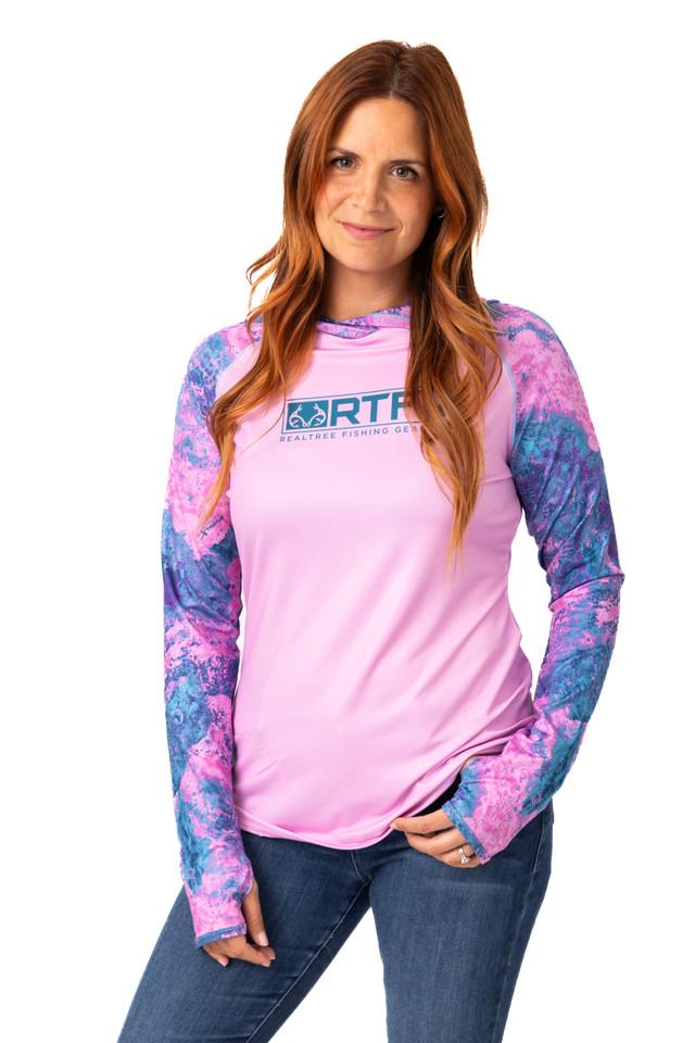 realtree Realtree Fishing Women's Pink Hooded Shirt | Realtree XTREME