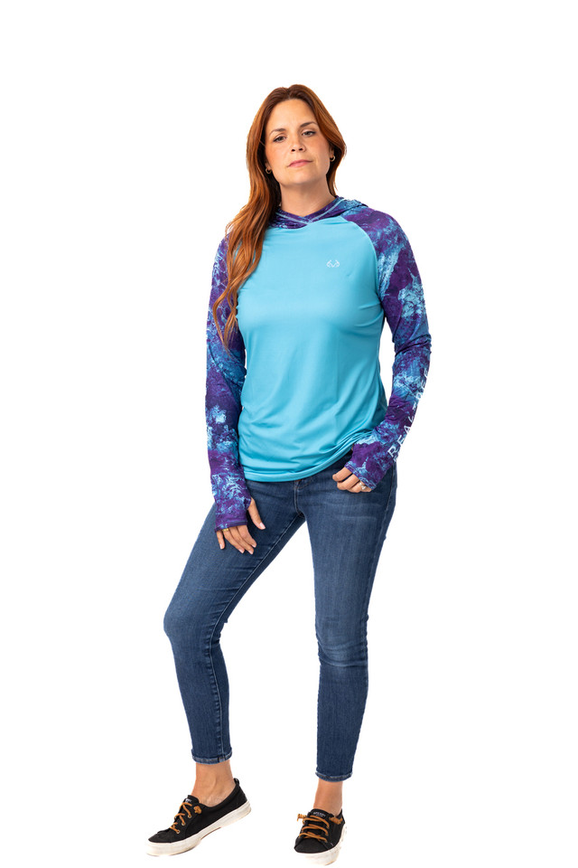 Realtree Realtree Fishing Women's Purple Hooded Shirt | Realtree XTREME