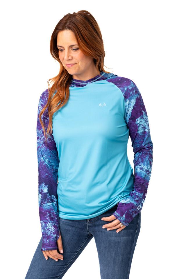 realtree Realtree Fishing Women's Purple Hooded Shirt | Realtree XTREME