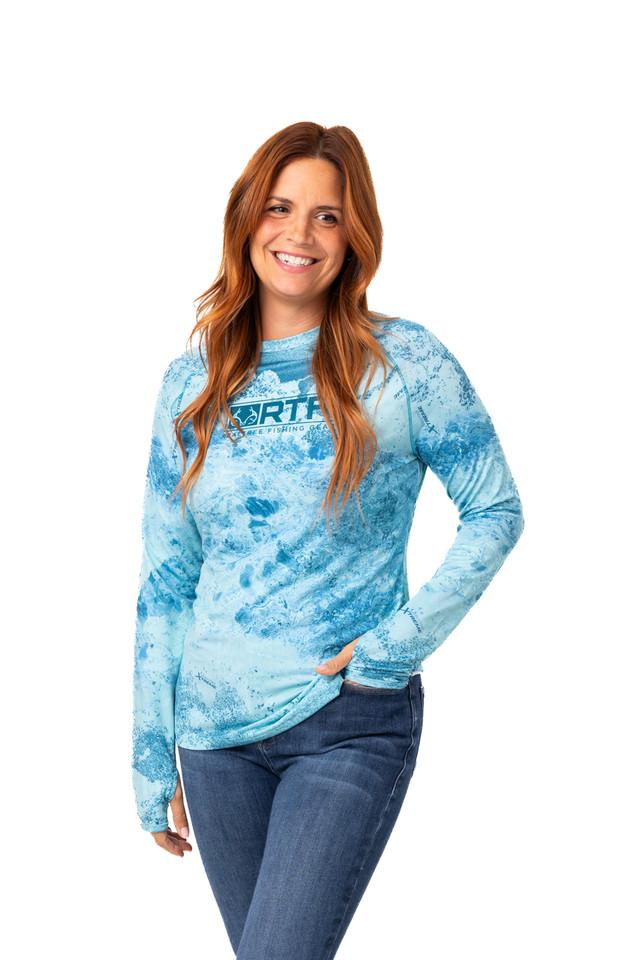 realtree Realtree Fishing Women's Teal Long Sleeve Crew Neck Shirt | Realtree XTREME