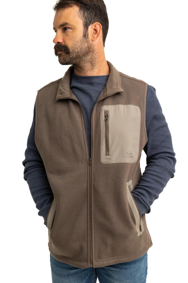 realtree Men's Brown Fleece Vest | Realtree