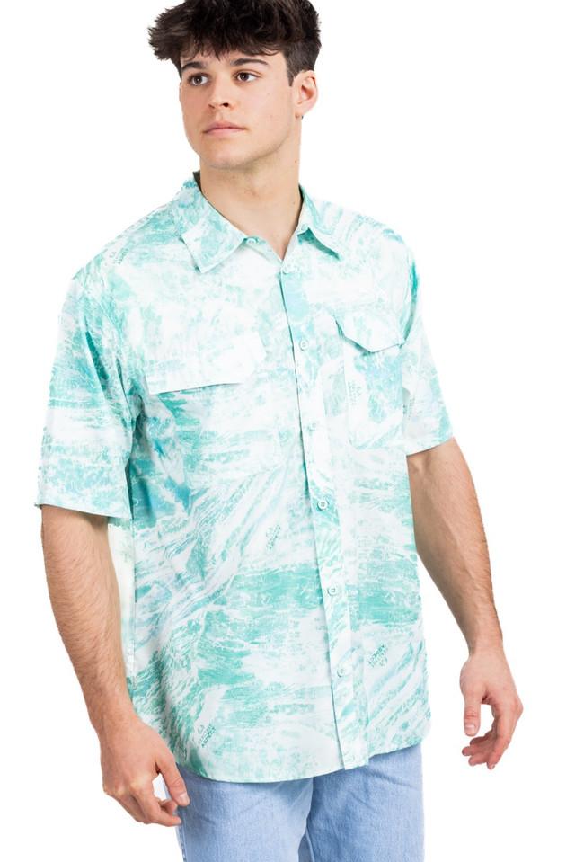 Realtree Realtree Men's Fishing Charter Teal Men's Short Sleeve Shirt | Realtree Aspect