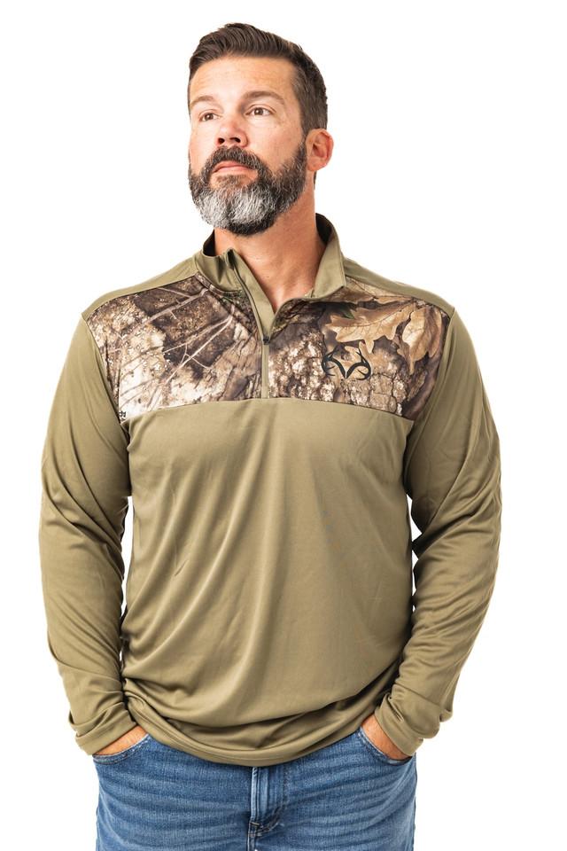 Realtree Realtree Men's Lodge Performance 1/4 Zip Wind Shirt | Realtree APX