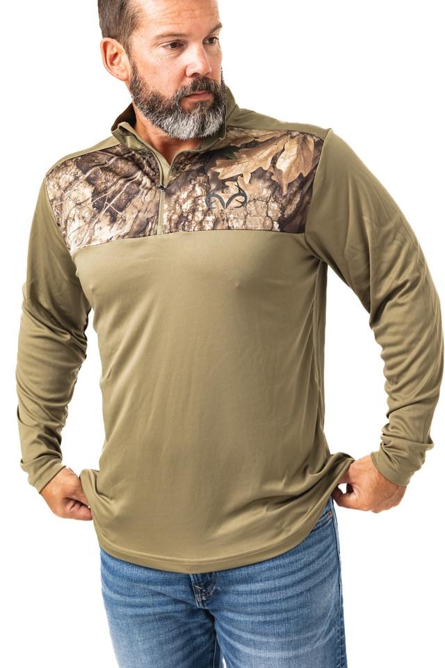 Realtree Realtree Men's Lodge Performance 1/4 Zip Wind Shirt | Realtree APX