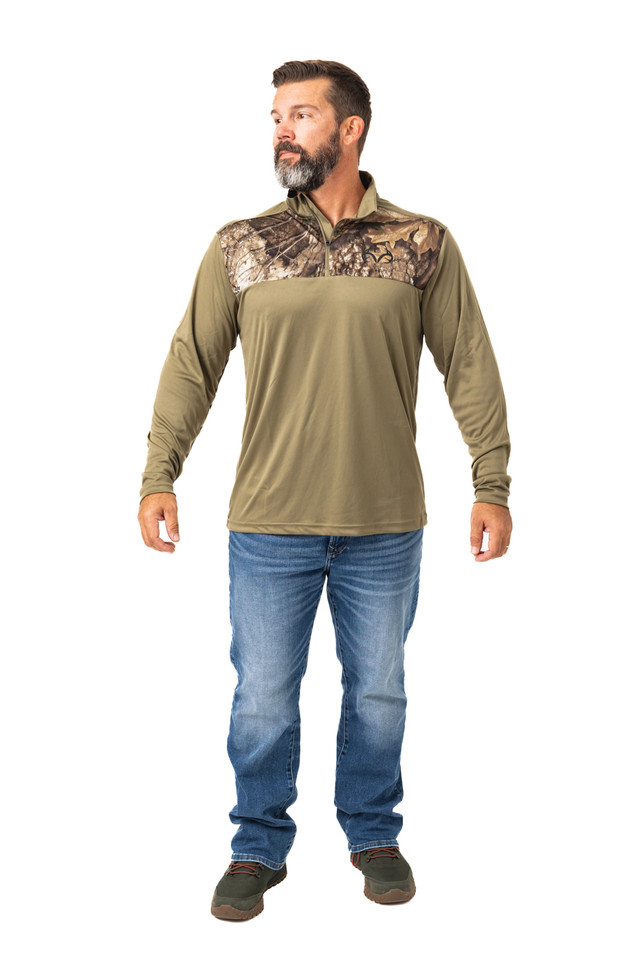 Realtree Realtree Men's Lodge Performance 1/4 Zip Wind Shirt | Realtree APX