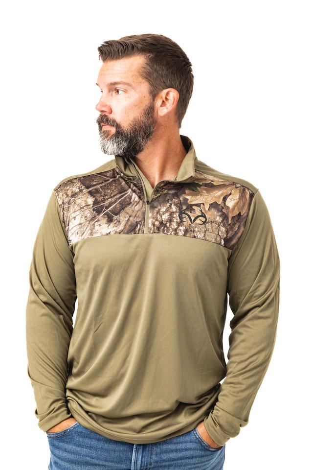realtree Realtree Men's Lodge Performance 1/4 Zip Wind Shirt | Realtree APX