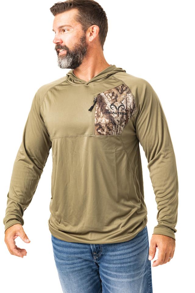 realtree Realtree Men's Lodge Performance Hooded Wind Shirt | Realtree APX