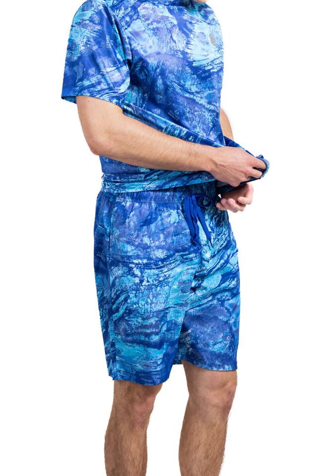 realtree Realtree Men's Ocean Blue Fishing Ohana Men's Swim Trunk | Realtree Aspect