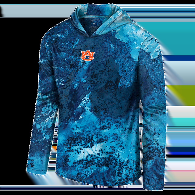 realtree Realtree Unisex Dark Blue Roscoe Auburn Performance Hooded Sun Shirt | Realtree XTREME Colors