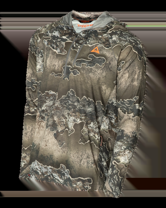 Realtree Thacha Men's 1/4 Zip Lightweight Hooded Hunting Pullover | Realtree EXCAPE