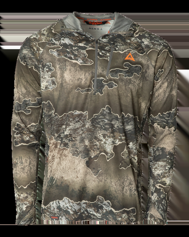 realtree Thacha Men's 1/4 Zip Lightweight Hooded Hunting Pullover | Realtree EXCAPE