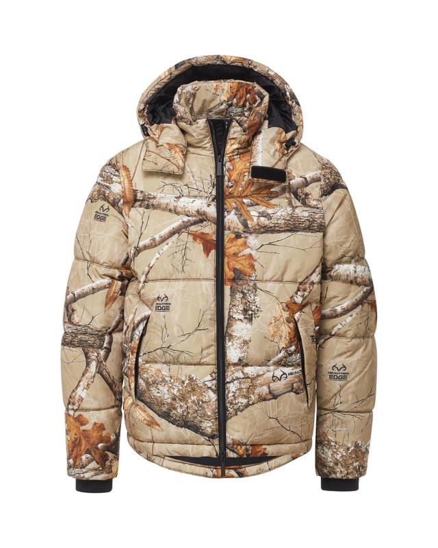 realtree The Very Warm Hooded Puffer Desert Camo Unisex Jacket | Realtree EDGE Colors