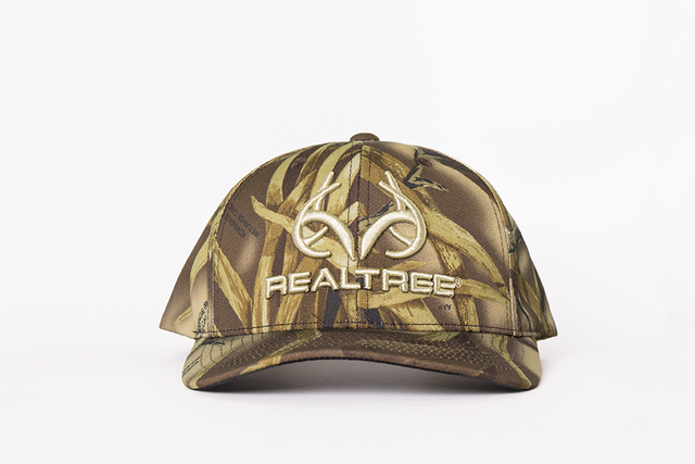 Realtree Unisex Embroidered Logo 6 Panel Camo Hat | Realtree Wetlands