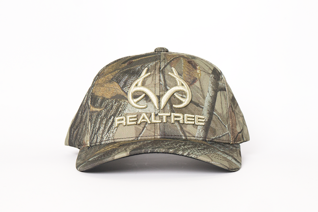 Realtree Unisex Embroidered Logo 6 Panel Camo Hat | Realtree Hardwoods