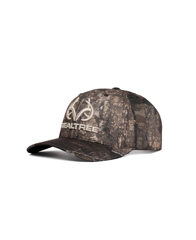 realtree Unisex Embroidered Logo 6 Panel Camo Hat | Realtree Timber