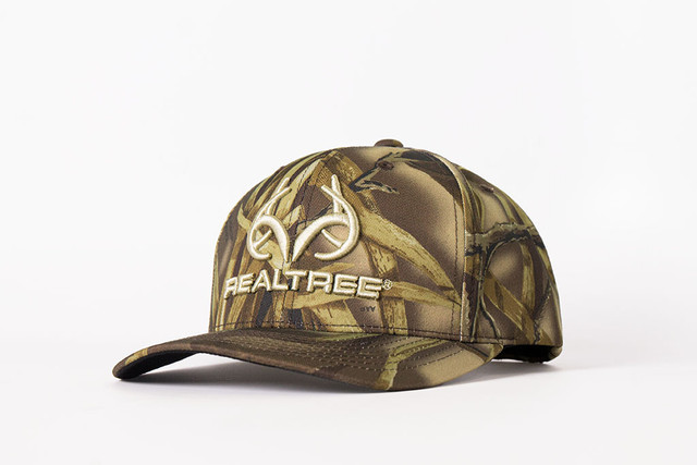 realtree Unisex Embroidered Logo 6 Panel Camo Hat | Realtree Wetlands