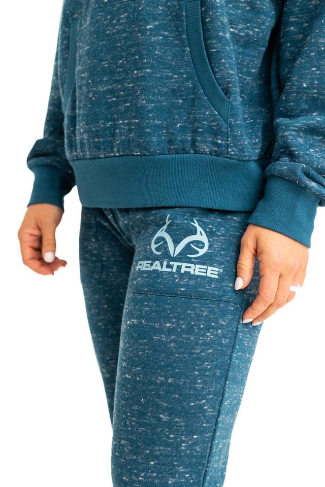 Realtree Women's Applejack Blue Speckled Fleece Sweatpant Jogger | Realtree