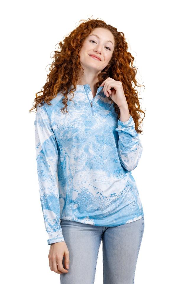 realtree Women's Light Blue Quarter Zip Jacket | Realtree XTREME Colors