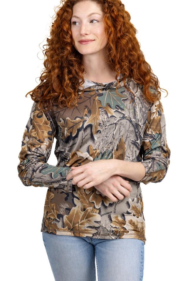 realtree Women's Long Sleeve Hooded Camo Shirt | Realtree Advantage Classic