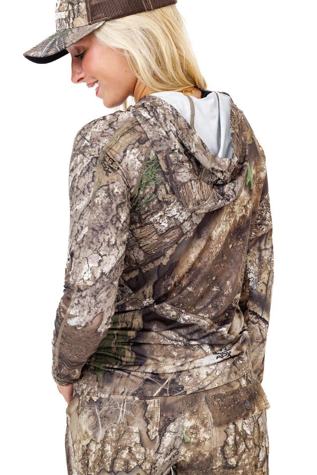 Realtree Women's Long Sleeve Hooded Camo Shirt | Realtree APX