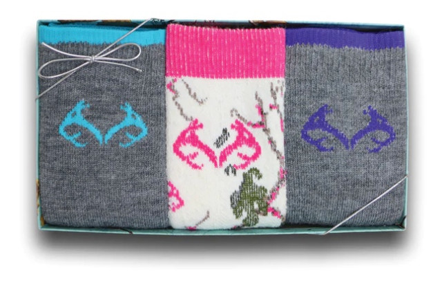 realtree Women's Merino Crew Socks 3 Pack Gift Box | Realtree