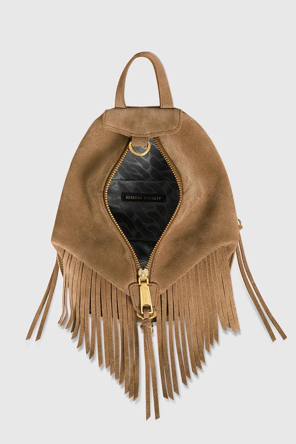 Rebecca Minkoff Convertible Mini Julian Backpack With Fringe