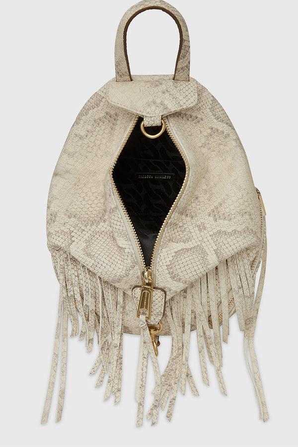 Rebecca Minkoff Convertible Mini Julian Backpack With Fringe