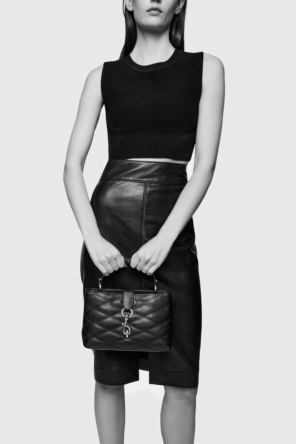 Rebecca Minkoff Edie Top Handle Satchel With Diamond Quilt