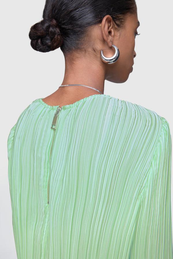 Rebecca Minkoff Iris Pleated Long Sleeve Mini Dress