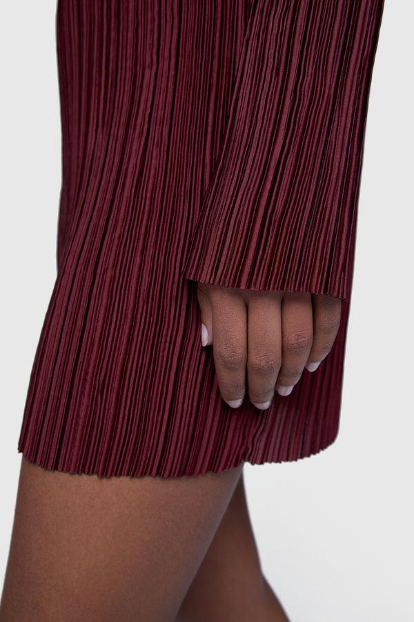 Rebecca Minkoff Iris Pleated Long Sleeve Mini Dress