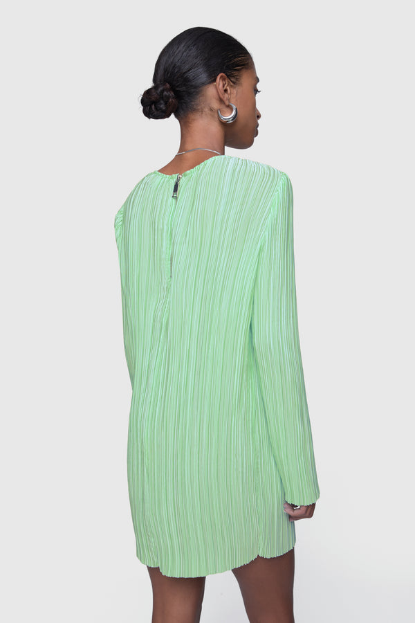 Rebecca Minkoff Iris Pleated Long Sleeve Mini Dress