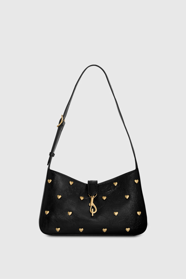 rebecca minkoff Megan Small Shoulder Bag With Heart Studs