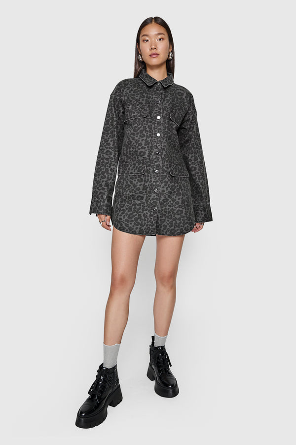 rebecca minkoff Alfie Leopard Utility Dress