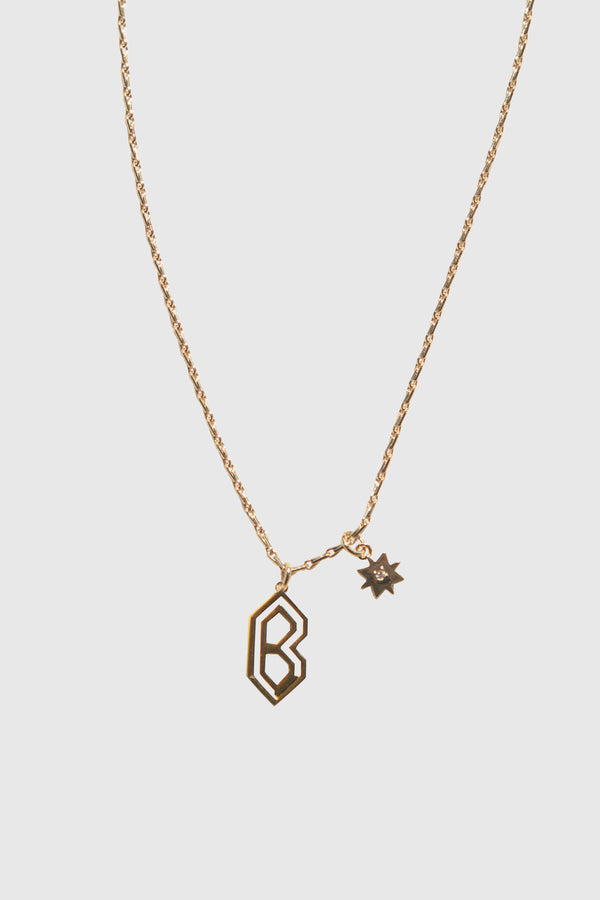 rebecca minkoff B Cut-out Initial Necklace