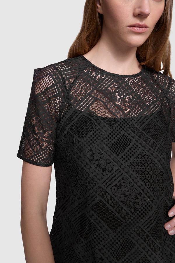 Rebecca Minkoff Cara Lace Short Sleeve Dress