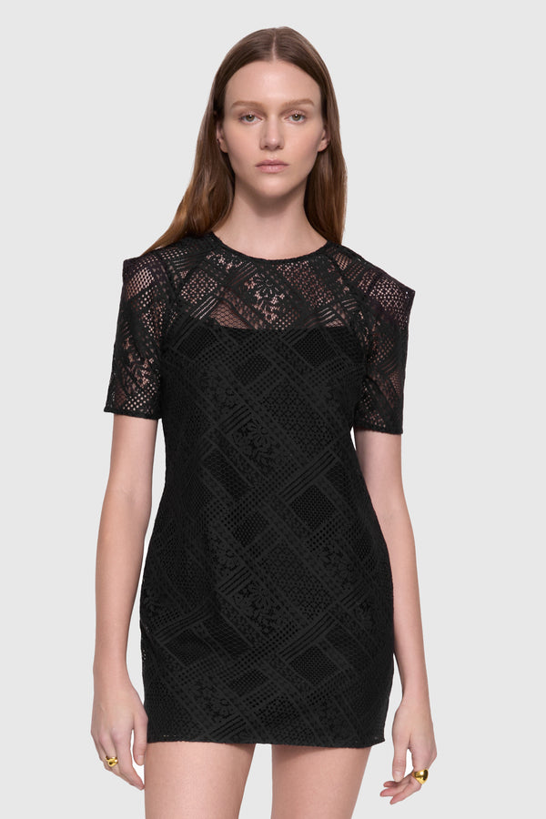 rebecca minkoff Cara Lace Short Sleeve Dress