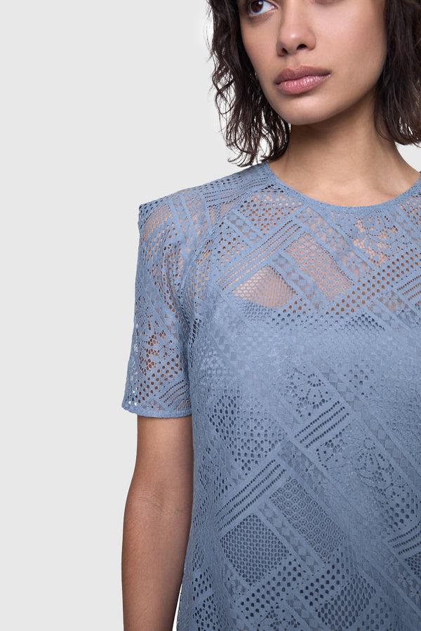 Rebecca Minkoff Cara Lace Short Sleeve Dress