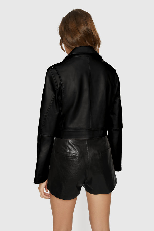 Rebecca Minkoff Cropped Jett Moto Jacket