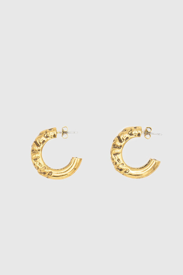 rebecca minkoff Dual Texture Hoop Earring