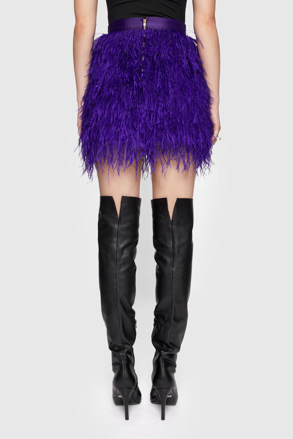 Rebecca Minkoff Feather Mini Skirt