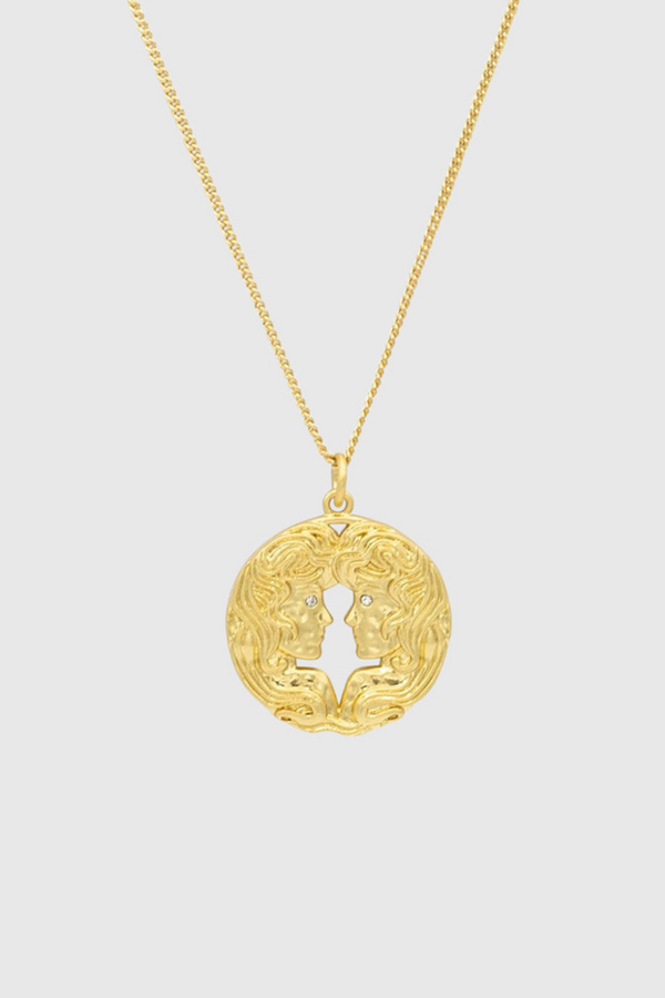 Rebecca Minkoff Gemini Zodiac Medallion Necklace