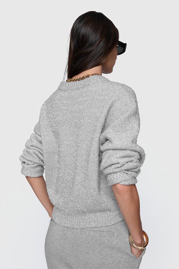 Rebecca Minkoff Henley Lurex Sweater