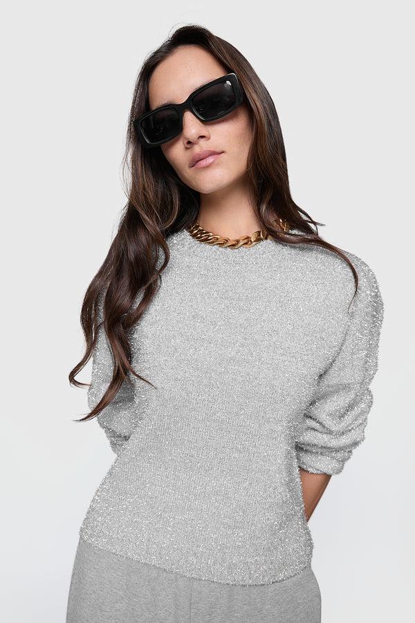 rebecca minkoff Henley Lurex Sweater