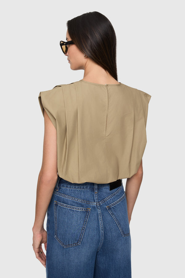 Rebecca Minkoff Holly Sleeveless Poplin Top